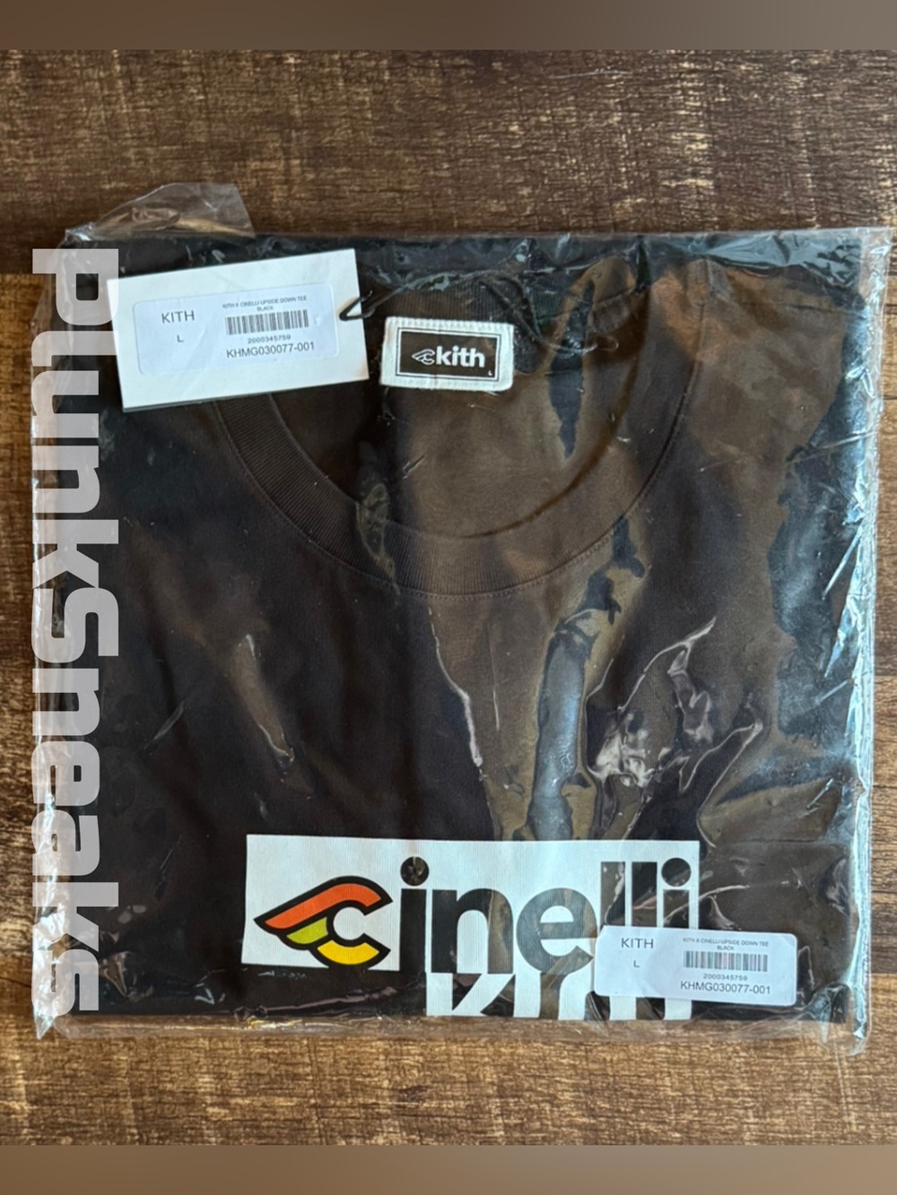 Kith for Cinelli Upside Down Logo Tee • Black • 2026